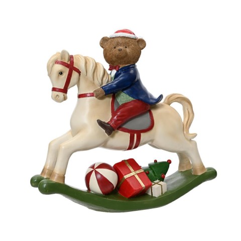 ORSO SU CAVALLO A DONDOLO H42.